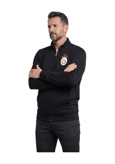 Gsstore Galatasaray Lisanslı 5 Yıldızlı Siyah Balıkçı Yaka Sweat Siyah