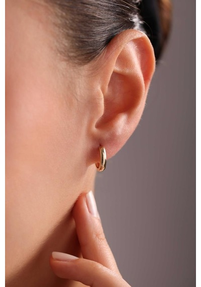 Altın Du Z Oval Halka Ku Pe 1.2 Cm 3mm