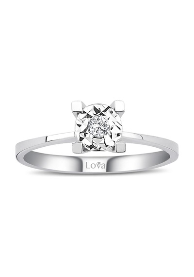 Lova 0,60 Karat Efektli Pırlanta Tektaş Yüzük - 1040103