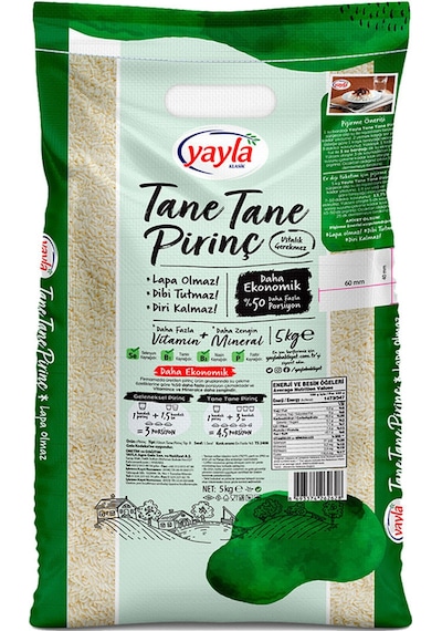 Yayla Tane Tane Pirinç 5 KG
