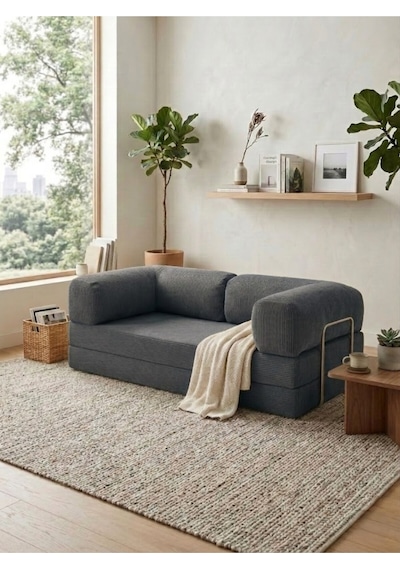 Reflekta Sünger Koltuk Rollpack Kanepe Relax 90x190 Yatak Koltuk Demonte Antrasit