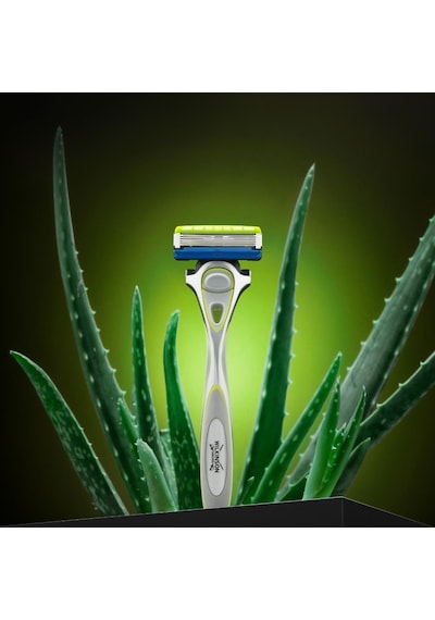 Wilkinson Sword Hydro 5 Sensitive Aloe Veralı Tıraş Bıçağı Sapı + 4 Yedek Kartuş