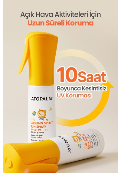 Çocuklar İçin Serinletici Güneş Koruyucu Sprey Atopalm Cooling Sport Sun Spray Kids Spf50+ Pa++++
