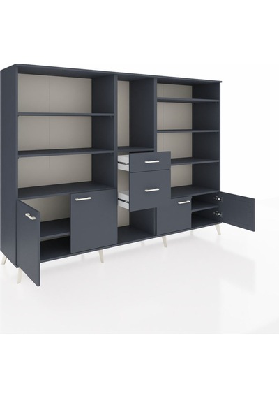 Hyperion Dolap 10 Raflı 2 Çekmeceli 4 Kapaklı 220x44x163 Antrasit Antrasit-antrasit Hyperion Dolap 10 Raflı 2 Çekmeceli 4 Kapaklı 220x44x163 Antrasit Antrasit-antrasit