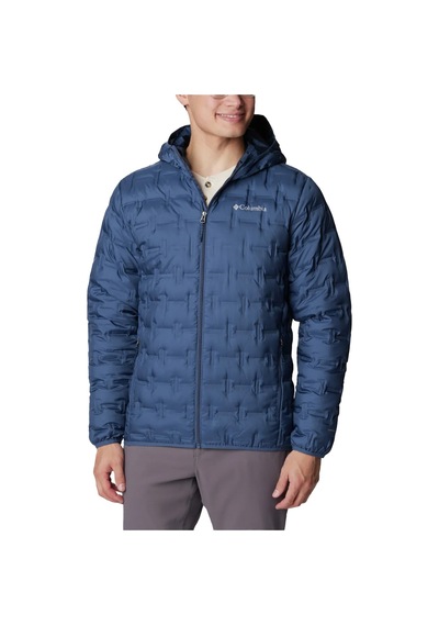Columbia Delta Ridge Down Hooded Erkek Mont - Wo0954 Mavi
