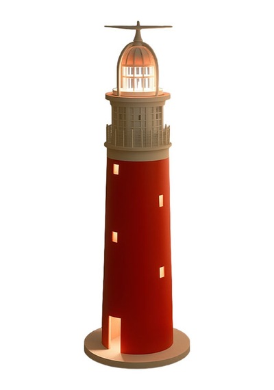 Dekoratif Deniz Feneri Lamba - Fibrika Store Kırmızı