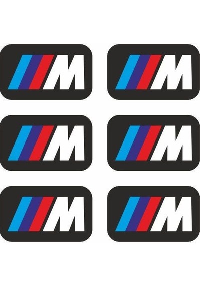 M 6 Lı Logo Damla Stıcker Çok Renkli