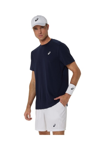 Asics Court Ss Top Erkek Lacivert Kısa Kollu Tshirt 2041a339-400 Lacıvert