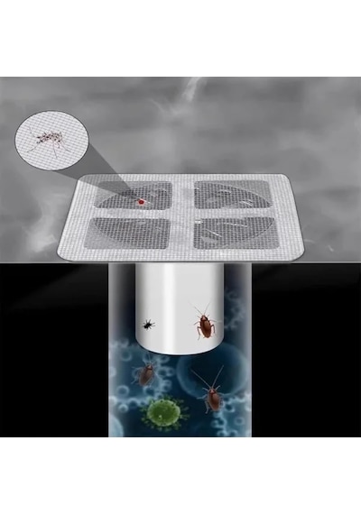 Banyo, Mutfak Ve Lavabo Gider Süzgeci - 10 Adet, Haşere Önleyici 0.2mm Kenar Kalınlığı
