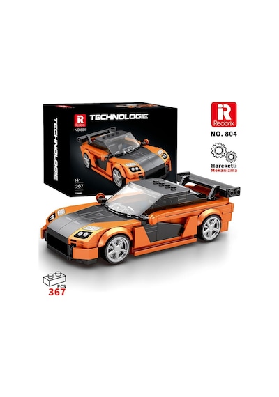Reobrix Creator 804 Mazda Rx-7 Spor Araba Yaratıcı Yapı Blok Seti Building Blocks - 367 Parça