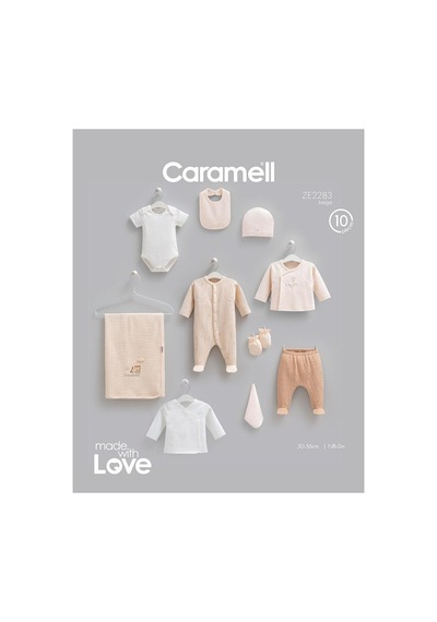 Caramell Pamuk Mini Travel 10 Parça Hastane Çıkışı Zıbın Seti Bej Crml.ze2283.bej