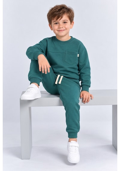 Ahengim Erkek Çocuk Cepli Sweatshirt Ve Jogger Eşofman Altı 2 Li Takım Günlük Rahat Çocuk Eşofman Seti Ak125 Koyu Yeşil Ahengim Erkek Çocuk Cepli Sweatshirt Ve Jogger Eşofman Altı 2 Li Takım Günlük Rahat Çocuk Eşofman Seti Ak125 Koyu Yeşil