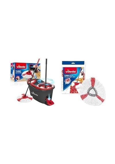 Vileda Turbo Paspas Komple Set, Teleskopik Saplı Yer Sileceği, Güçlü Lifli Mikrofiber Paspas Başlığı Ve Güçl