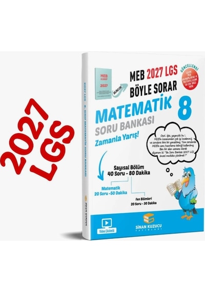 Sinan Kuzucu Yayınları 2027 8. Sınıf Lgs Matematik Soru Bankası Eğitim Kitabı