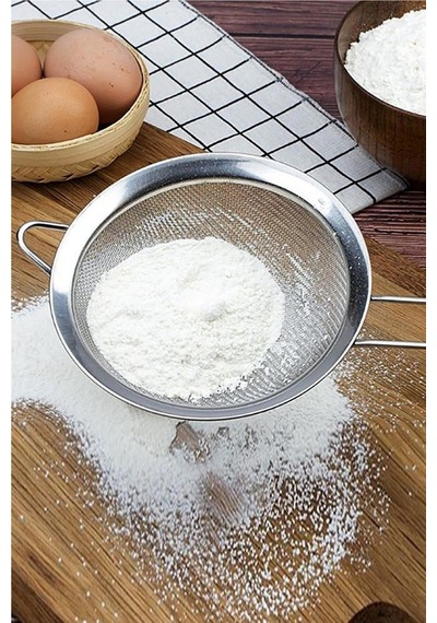 Un Süzgeci Sıvı Süzgeci Paslanmaz Çelik Süzgeç 8 Cm Gri