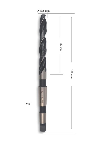 Mte 10,5 Mm Mors Konik Saplı Matkap Ucu Hss Dın 345