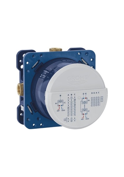 Grohtherm Smartkontrol Ankastre Banyo Bataryası Seti Oval 3-yol Gagalı Geniş Oval Tepe Duşlu Krom
