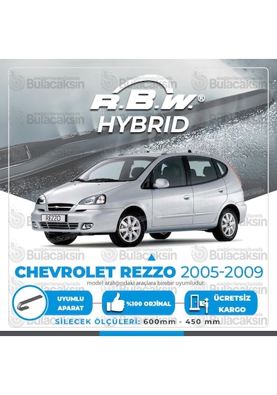 Chevrolet Rezzo Ön Silecek Takımı (2005-2009) RBW Hibrit