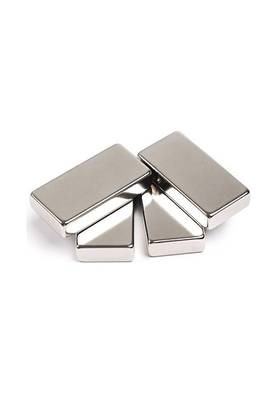 Süper Güçlü Neodyum Mıknatıs N35 Kalite Dikdörtgen - 40x20x10 Mm 4 Adet Set