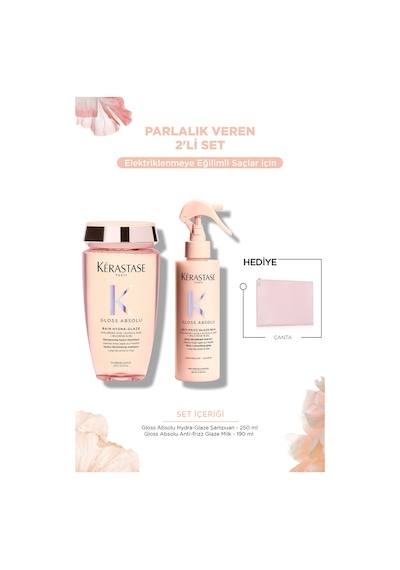 Gloss Absolu Elektriklenme Karşıtı Saç Bakım Seti - Bain & Spray
