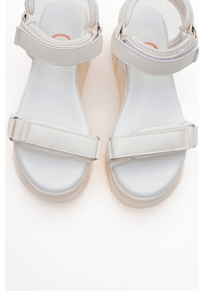 Luvishoes 4760 Beyaz Kadın Sandalet Beyaz
