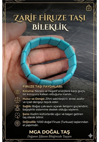 Firuze Taşı Bileklik - Turkuaz Bileklik Turkuaz Turkuaz