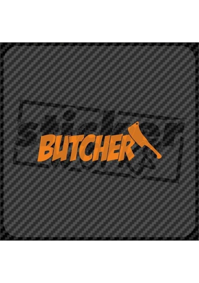 Butcher Hologram Sticker Turuncu