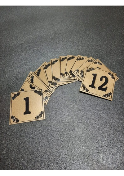 Kapı Numarası 6X6 Cm Yapışkanlı No 1'Den 12 Ye