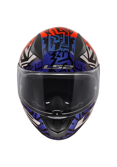 Ls2 Rapid 2 Memphis Full Face Motosiklet Kaskı Kırmızı-Mavi