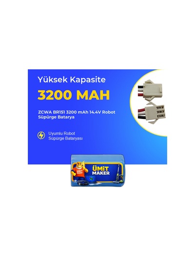 Zcwa Br151 3200 Mah 14.4v Robot Süpürge Batarya