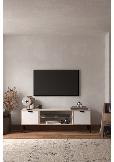 Sarmobi Arden 2 Kapaklı Tv Ünitesi Beyaz