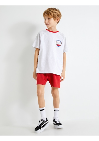 Koton Snoopy Tişört Arkası Baskılı Kısa Kollu Bisiklet Yaka Pamuklu Lisanslı Beyaz 4skb10515tk Beyaz