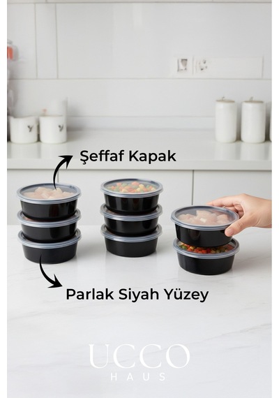 10'lu 250 Ml Kıyma Et Sos Kemik Suyu Sebze Saklama Kabı Sızdırmaz Mikrodalga Buzluk Düzenleyici Siyah