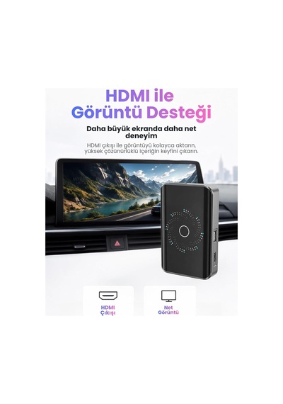 Tr Ai Box Kablosuz Carplay & Android Auto Multimedya Dönüştürücü