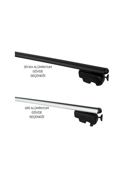 Audi A4 Ara Atkı Gri- Bold Bar V2 2 Parça Sw 2008-2015