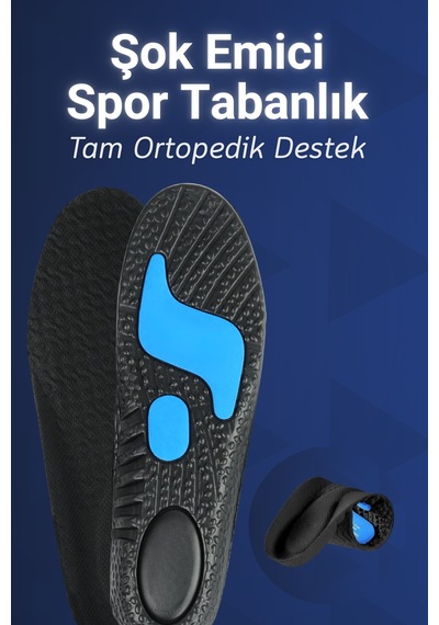 Dopar Spor Tabanlık Şok Emici Topuk Destekli Nefes Alabilen Yüksek Darbe Önleyici İç Taban