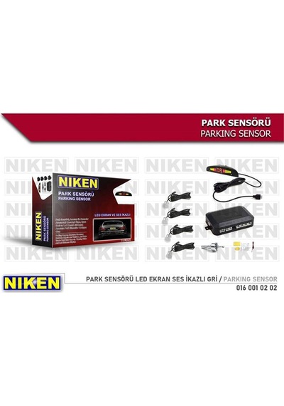 NIKEN 160010202 PARK SENSÖRÜ LED EKRAN SES İKAZLI GRI