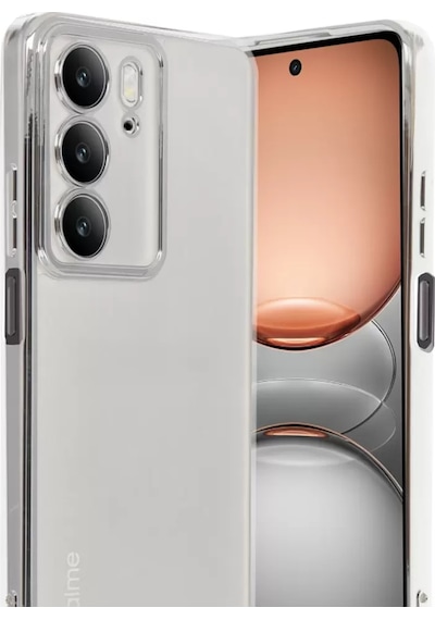 Newface Realme C75 4g Kılıf Razer Lensli Silikon - Gümüş