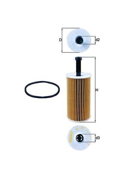 Mahle Ox193d Yağ Filtresi Partner-berlıngo 96- -p106 97- -p206 98- -p306 93-01 -p307- C3 02 - 1.4-1.6 16v 1109.an-1109.r7-1109.r6 -