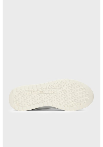 Tommy Hilfiger Logolu Deri Sneaker Ayakkabı Bayan Ayakkabı Fw0fw09465 Ybs Beyaz