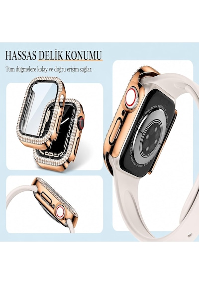 Apple Watch İle Uyumlu 2-3-4-5-6-se 7 8 9 İle Uyumlu 40 Mm Özel Üretim Işıltılı Lüks Şık Darbe Emici Zarif Elmas Taşlı Kasa Ve Ekran Koruyucu Kılıf İnci Çok Renkli Apple Watch İle Uyumlu 2-3-4-5-6-se 7 8 9 İle Uyumlu 40 Mm Özel Üretim Işıltılı Lüks Şık Darbe Emici Zarif Elmas Taşlı Kasa Ve Ekran Koruyucu Kılıf İnci Çok Renkli