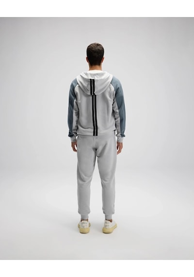 Ellesse Em560 Erkek Gri Fermuarlı Kapüşonlu Siyah Sweat Gri