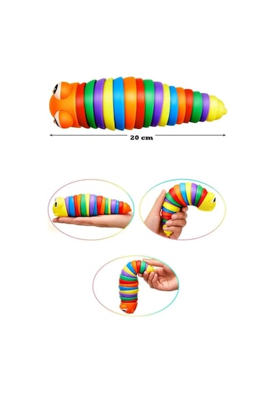 Oyuncak Sevimli Tırtıl Eğitici Sök Tak Tırtıl 20 Cm
