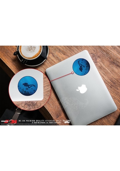 Hbg60 Scuba Dalisi Yapan Dalgic Sticker
