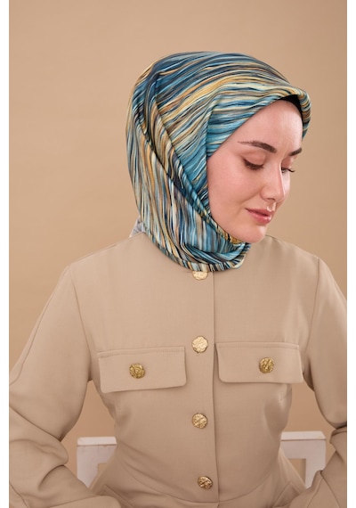 Silk Home Twill İpek Eşarp 11484-34 Butter Yellow, Bebe Mavi, Gold, Lacivert