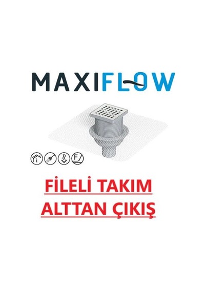 Izoleli Fileli Paslanmaz Yer Sifonu Yükseklik Ayarlı Süzgeç 10X10 N11.245
