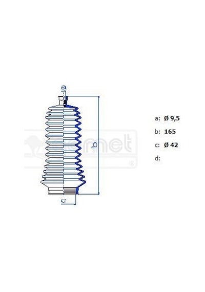GOMET 9134B Direksiyon Körüğü Master-Movano-Logan 98-04 (2Körük-4Kelepçe) Takım