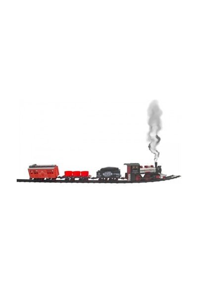 14 Parça Pilli Işıklı Sesli Duman Efektli Nostaljik Oyuncak Tren Seti Klasik Raylı Tren