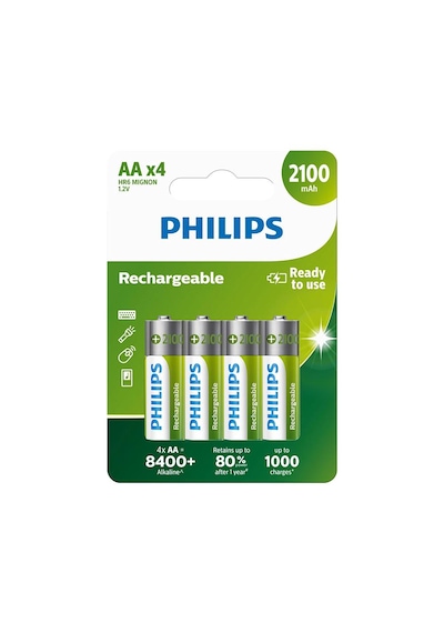 Philips Şarj Edilebilir 2100 Mah 4'lü Aa Kalın Kalem Pil