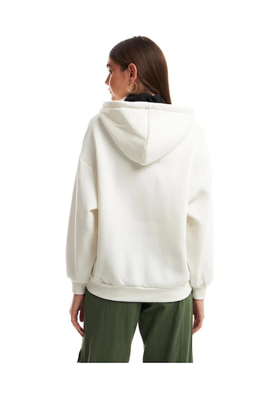 Fermuarlı Sweat Ceket Ekru Ekru